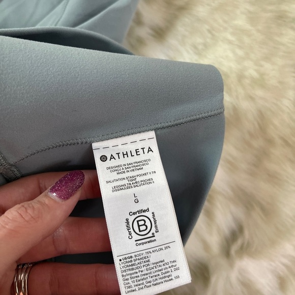 NWOT Athleta Sage Green Leggings - Picture 9 of 13